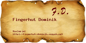Fingerhut Dominik névjegykártya
