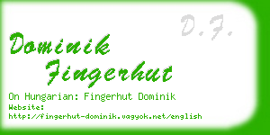 dominik fingerhut business card